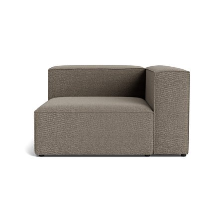 Nordic Grå Lissabon chaiselong, højrevendt - 130x130x72cm Sofa med kvalitetsstof & mange lag skum - Holdbar modulsofa af krydsfiner, masonit & 