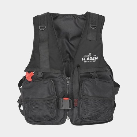 Nafukovací záchranná vesta Fladen Fishing Maxximus Hybrid 185N, manuální, černá + CO2 patrona 33 gramů, Univerzální velikost (40+ kg)