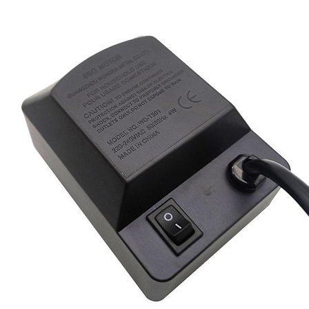 Elektrisk Grill Rotisserie Motor Universal BBQ Grill Motor 2.5-3rpm Roterende Max 15kg Output Force (EU Stik) (DPD)