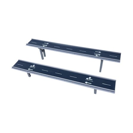 1/300 Simulations Miniature Vejmodel til Mini Støbt Bil Køretøj Scene Legetøj[D]