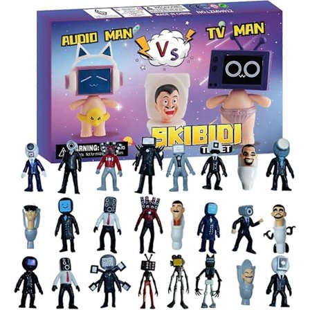 Skibidi Toaletter Adventskalender 2024 | Toalett-TV-Man Figurer Julkalender | 24 Dagars Skibidi Toaletter Figurer Leksaker