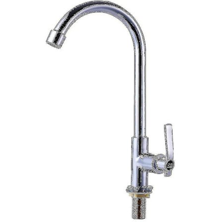 Bimirth Kallvatten Diskho Kran Enhandtag Ett Hål Hög Båge Däck Montering Rostfritt Stål Bar Kran