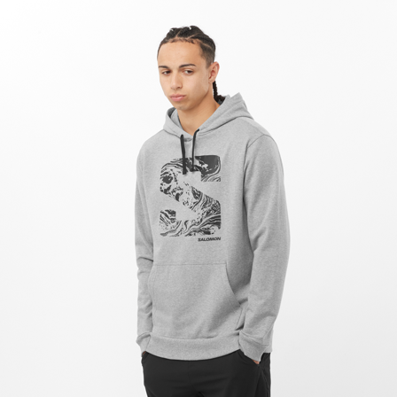 Salomon - couche intermédiaire pour homme Sal S Fill Perf Hoodie M - Heather Grey - M