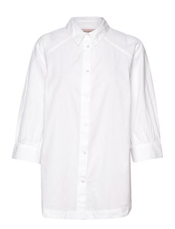 Carnimana 2/4 Shirt Wvn Långärmad Skjorta Vit ONLY Carmakoma