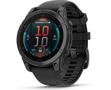 Garmin-Fenix E ,47mm,Slate Gray Steel/Black-Multisportsklokke med avansert kartlegging-Personal training-Smartklokker fra Garmin