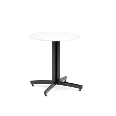 Kantinentisch SANNA, Ø700x720 mm, schwarz/weiß