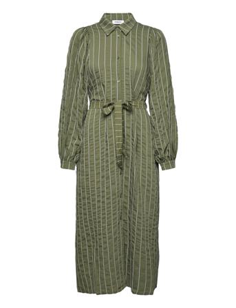 Mschsidona Shirt Dress Stp Dresses Shirt Dresses Khaki Green MOSS COPENHAGEN