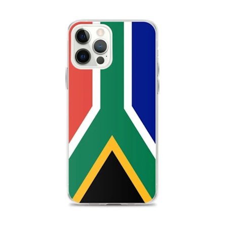 Coque iPhone - Flag afrikanske Sydafrika - iPhone 12 Pro Max - Fleksibel - Multifarvet - Vertikal