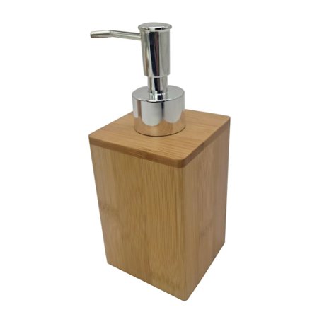 Såpedispenser Bambus 200ml Volumetrisk Pump Dispenser Gjenfyllbar