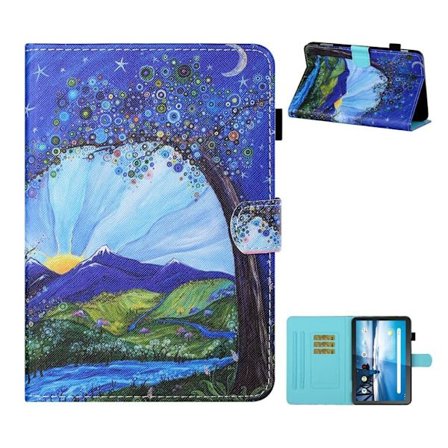 Lenovo Tab M10 viileä kuvio nahkainen läppäkotelo - Maisema