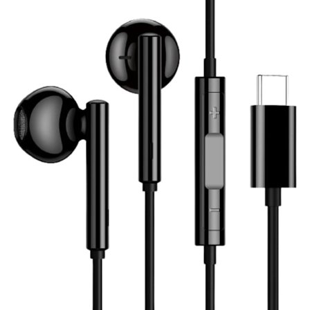 USB C Hörlurar för Android, USB C Trådbundna Hörlurar, In-Ear Type C Hörlurar med Mikrofon och Volymkontroll, HiFi Stereo Öronsnäckor
