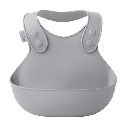 BIBS Dinner Bib Silikonsmekke, Grå, 1 stk.