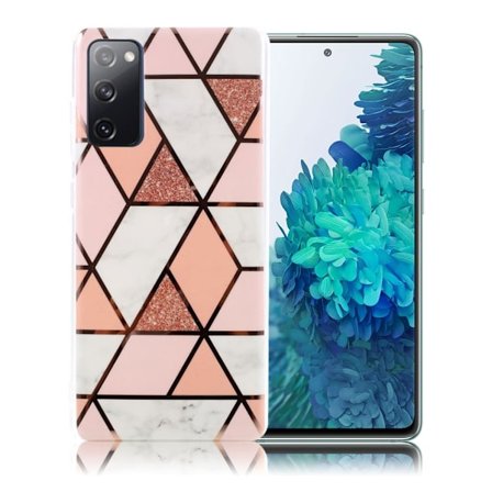Marmormotiv Samsung Galaxy S20 FE 5G / Samsung Galaxy S20 FE skal - Vit / Rosa