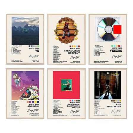 Ye Kanye West Plakat Folklore Album Rygte Plakat Musik Album Plakat Æstetisk Lærred Soveværelse Vægkunst Dekor