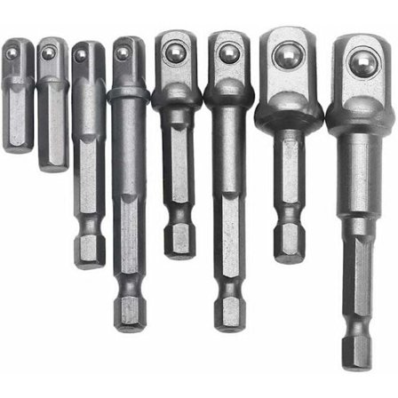Styck 1/4" 3/8" 1/2" magnetisk bitshållare Skruvmejselförlängningsadapter Sexkant/fyrkantig skruvmejsel Sortiment
