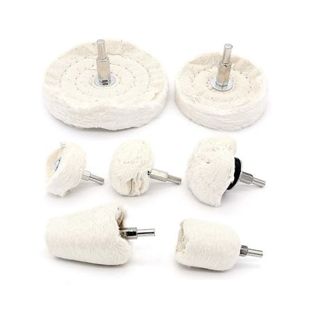 Yuhtech Kiillotuslaikka porakoneeseen, 7 kpl 6 mm:n varrella puuvillakiillotustyyny metallille