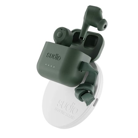 Hörlur ETT + QI Laddare TWS In-Ear Grön