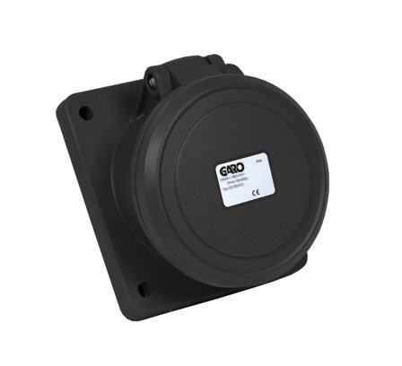 Garo UIS 363-7 S Paneluttak IP44, 4-polet, 63 A, skrå Svart, 7 h, Stikkontakter & kabler