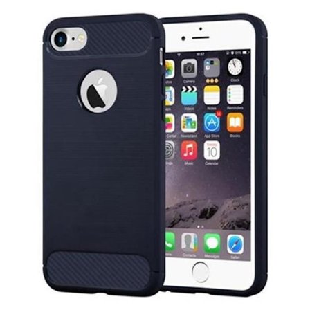 Cadorabo Fodral till Apple iPhone 8 - iPhone 7 - iPhone 7S, BRUSHED BLUE Design