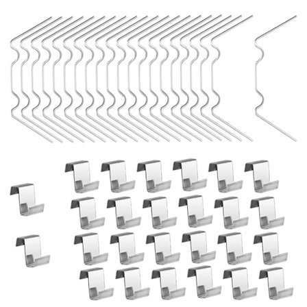 100 st växthusklämmor för glas, rostfritt stål växthusklämmor fönsterklämmor - 50 st växthus W fjäderklämmor