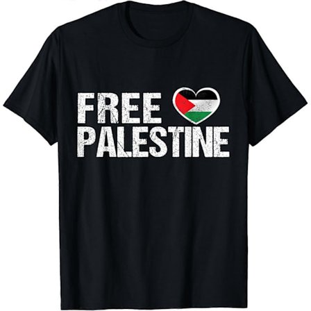Palestina Flagg hjerte Fritt Palestina T-skjorte Stil 122