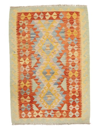 Alfombra Kilim Afghan Old Style 101X145 Naranja/Amarillo (Lana, Afganistán)