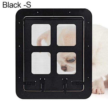 Pet Screen Door Hund Dörr SVART S