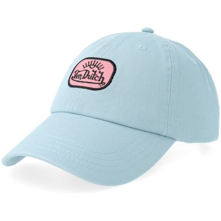 Von Dutch - Logo Mini Patch Light Blue Dad Cap Unconstructed Blue Cap - @ Hatstore