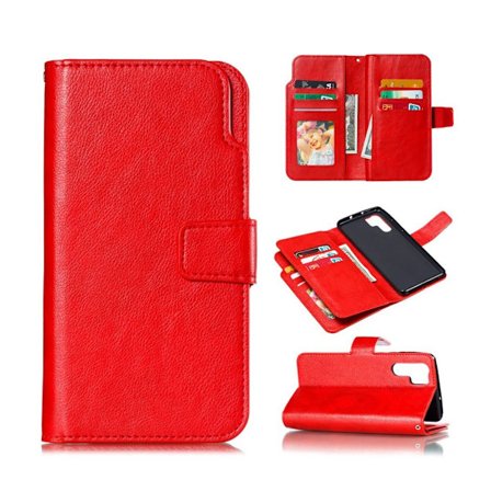 Crazy Horse Huawei P30 Pro nahkainen suojakotelo - Punainen