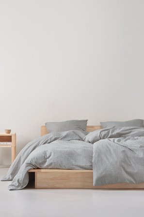 Jotex - Dynetrekk Blå/offwhite - ALMA - Kjøp Sengesett hos Jotex