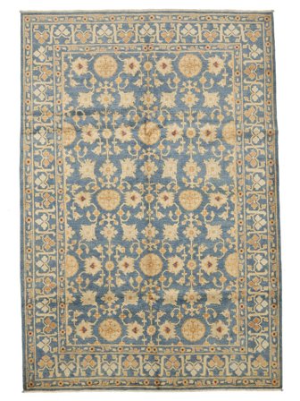202X294 Tapis D'orient Kazak Fine Vert Foncé/Jaune Foncé (Laine, Afghanistan)
