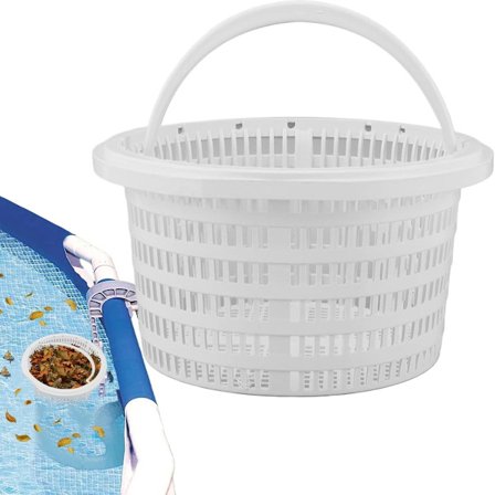 Pool skimming kurv - 15,8 cm - med håndtag - hvid