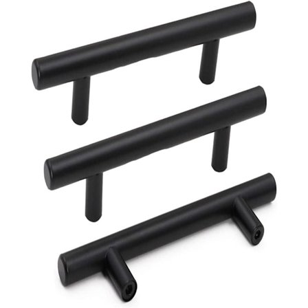15-pak 96 mm Sorte Møbelgreb til Køkkenlåger, Rustfrie Dørgreb til Garderober, Skabe, Køkken.
