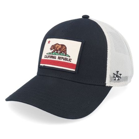 American Needle - Svart trucker Keps - California Valin Ivory/Black Trucker @ Hatstore