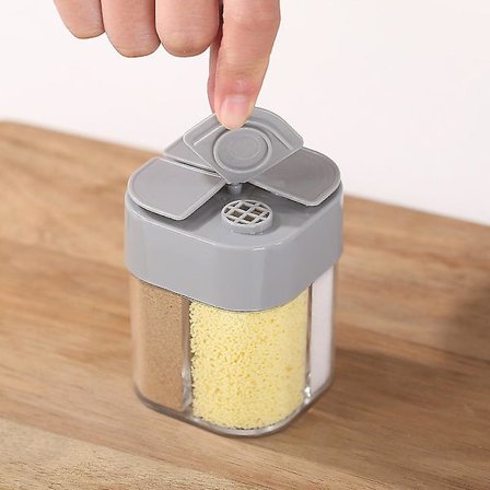 4 i 1 krydda Salt Peppar Shaker Svart Kryddburk Peppar Shaker Grill Krydda Kök Gadget Verktyg Fukt