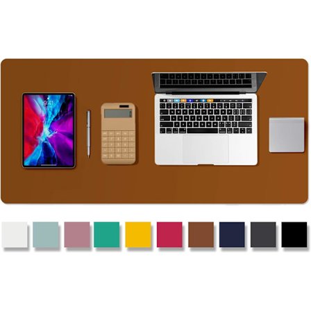 Skinn skrivebordsbeskytter, Sklisikker PU-skinn skrivebordsunderlag, Bærbar skrivebordsunderlag, Vannbestandig skrivebordsunderlag for kontor og hjem