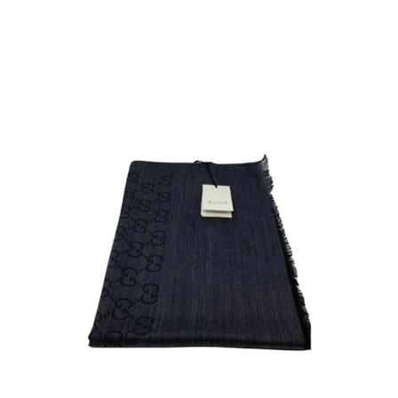 Gucci Vintage, Pre-owned Wool scarves Grijs, unisex, Maat:ONE Size,wol