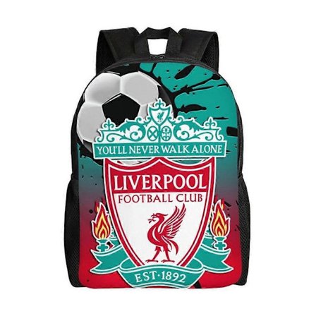 Liverpool Rygsæk Teenager Skoletaske Canvas Notebook Rygsæk Taske Unisex-hjka1986