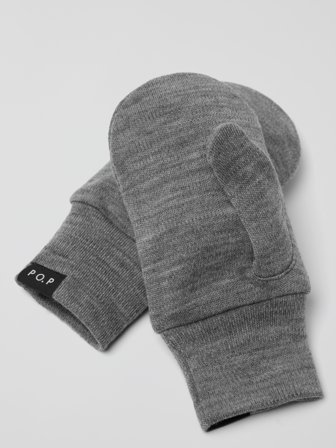 Votter merinoull - 4 - barneklær - grey - Polarn O. Pyret