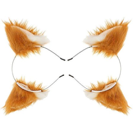 Hårbøjler Piger Sød Hårbøjle Til Cosplay Fest Ræveører Form Plys Materiale 2 stk (LGL)