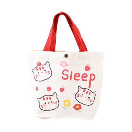 Kanvas tygväska Mini handväskor CAT CAT