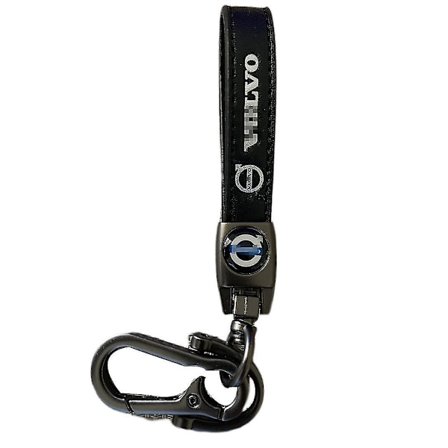 Genuine Leather Car Logo Keychain Compatible with Volvo Keychain Leather Keyring Suitable for Women and Men Volvo Accessories