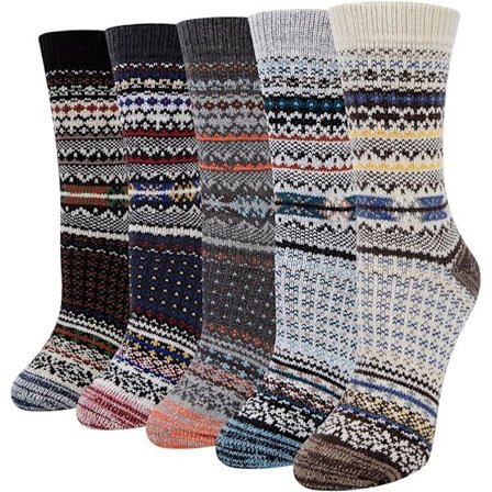 5 Paria Hengittäviä Paksuja Villasukkia Talveen