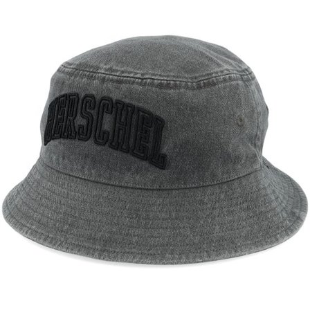 Herschel - Svart bucket Hatt - Norman Faculty Black Stone Wash Bucket @ Hatstore