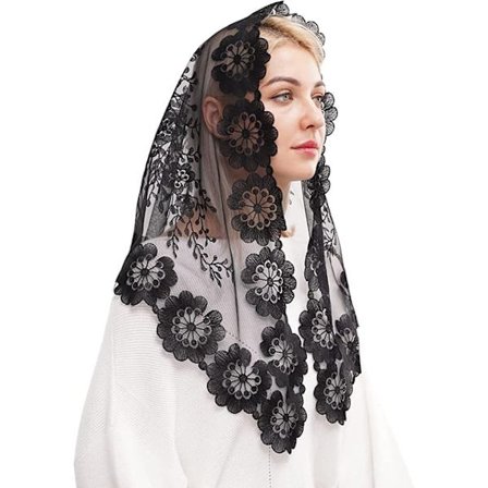 Pink Spansk Stil Blonde Mantilla Dame Bryllup Hovedbeklædning Kirkeklæde