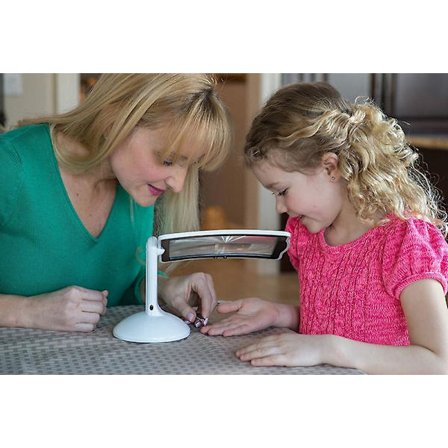 3x læse lup med fuld side LED forstørrelsesglas