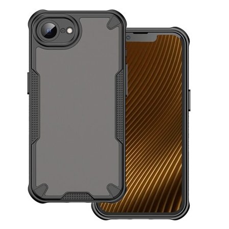 Beskyttelsesdeksel for iPhone 16e med støtdempende hjørner - svart