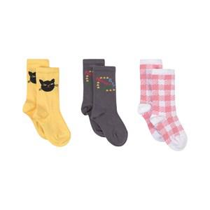 Mini Rodini Multicolor 3-pack Socks 16-19 (4-9 Months) - Underwear - 16-19 (4-9 Months) - Black