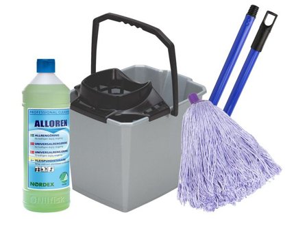 NORDEX Svabbkit hink, garn, skaft, allrengöring 4/fp - Lyreco - Städ och hygien - Moppar och stativ - Svabbar