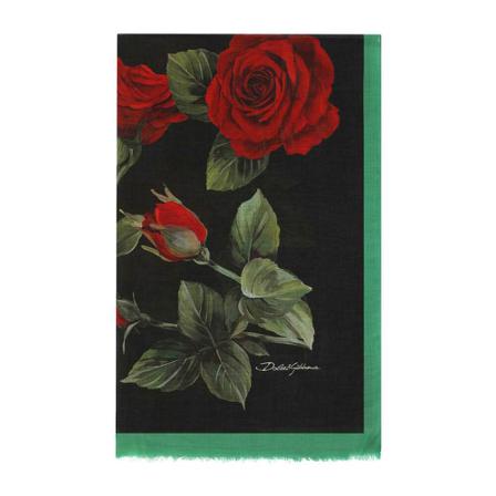 Dolce & Gabbana Silky Scarves , Groen , Dames , Maat: ONE Size Sjaals